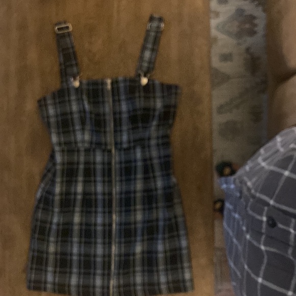 Plaid Zip-Up Mini Dress - Picture 2 of 3